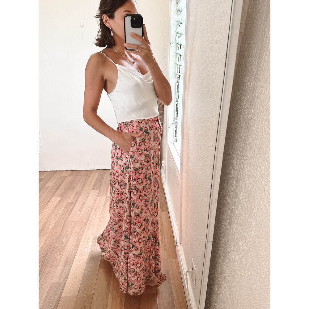Tori Praver Cactus Flower Orchid skirt Size 2 - Picture 3 of 11